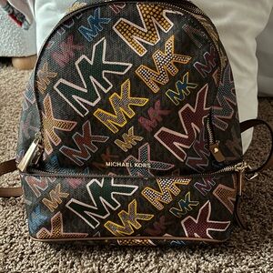 Michael Kors Multicolor MK Logo Backpack